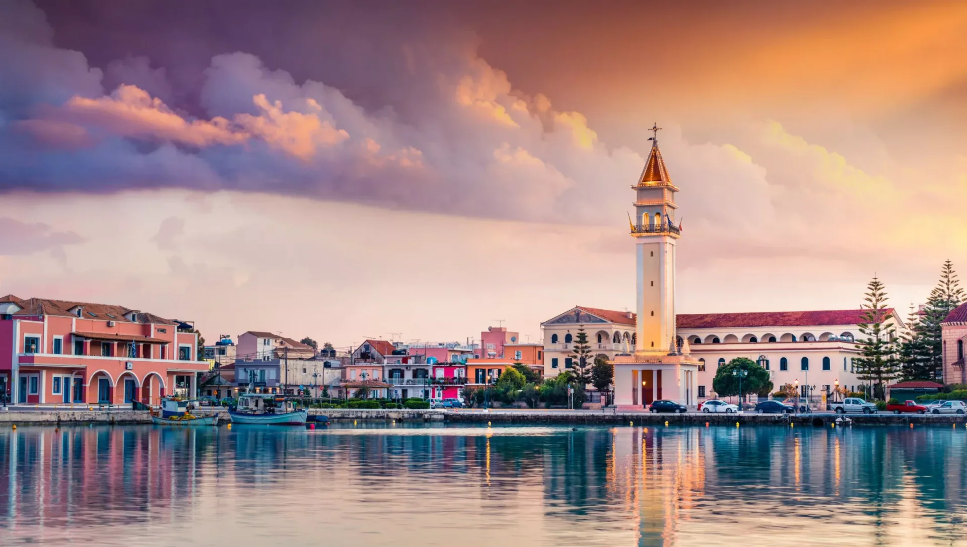 Zakynthos oraș, port și coasta ionică din Grecia
