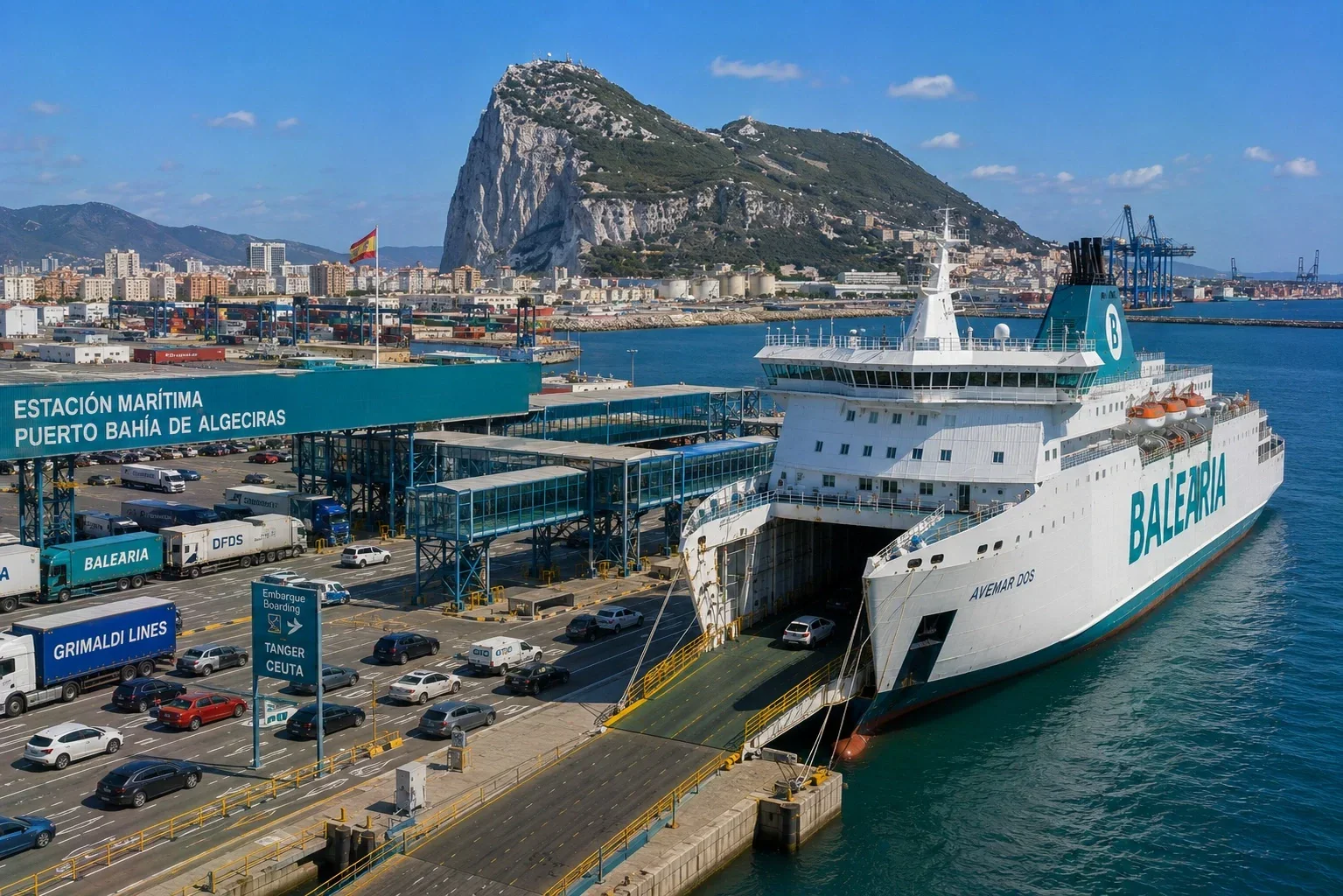 Algeciras Port de feriboturi de pasageri din Strâmtoarea Gibraltar