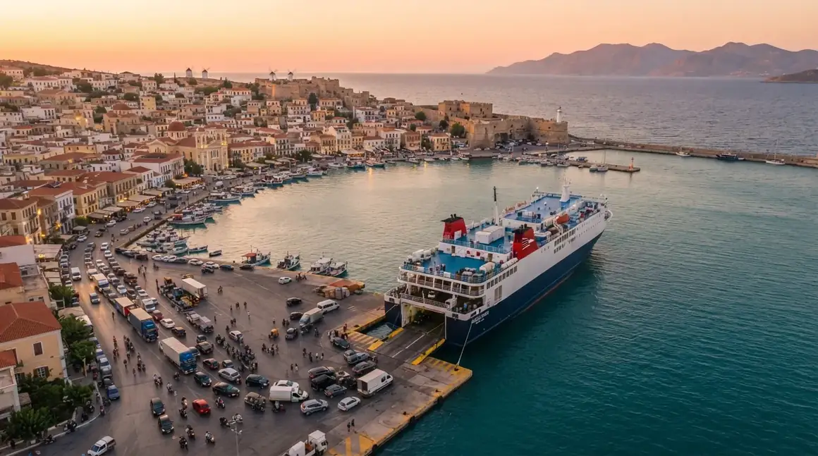 Portul de feriboturi din Chios