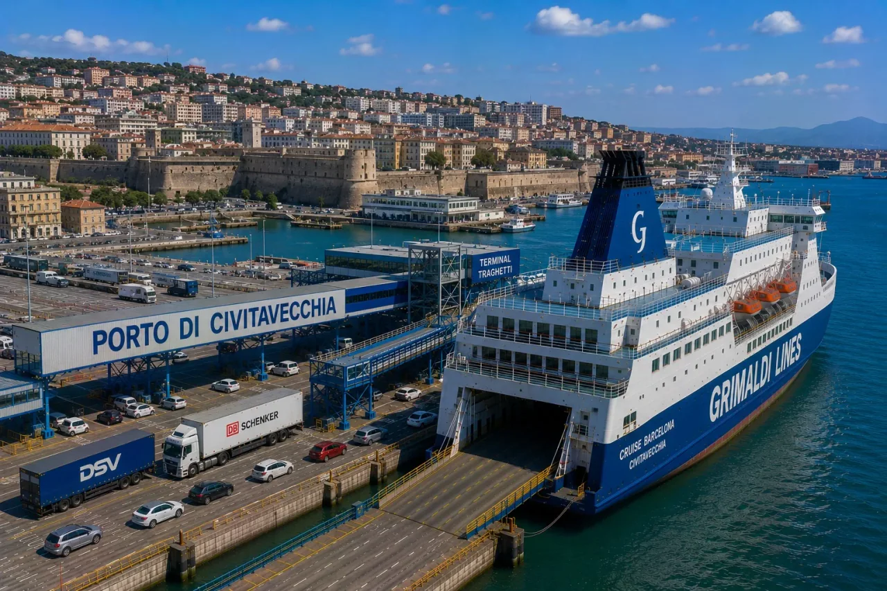 Civitavecchia Port de feriboturi de pasageri de pe coasta Lazio a Italiei