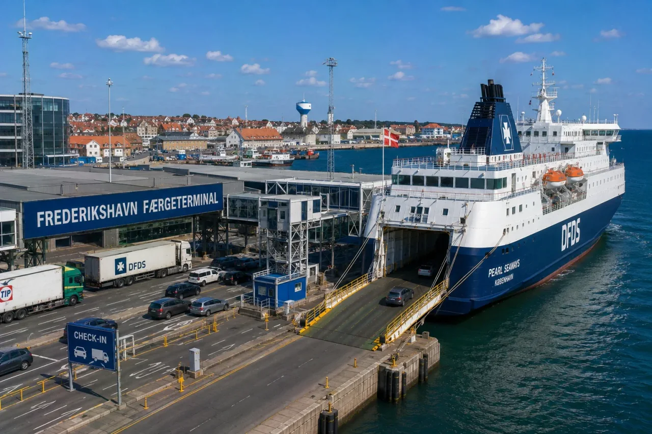 Frederikshavn terminal de feriboturi de pasageri din Iutlanda de Nord, Danemarca