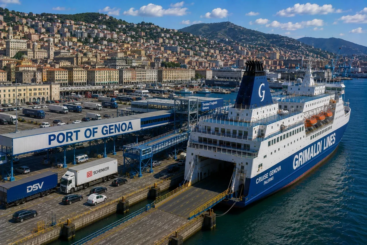 Genoa port de feriboturi din Liguria