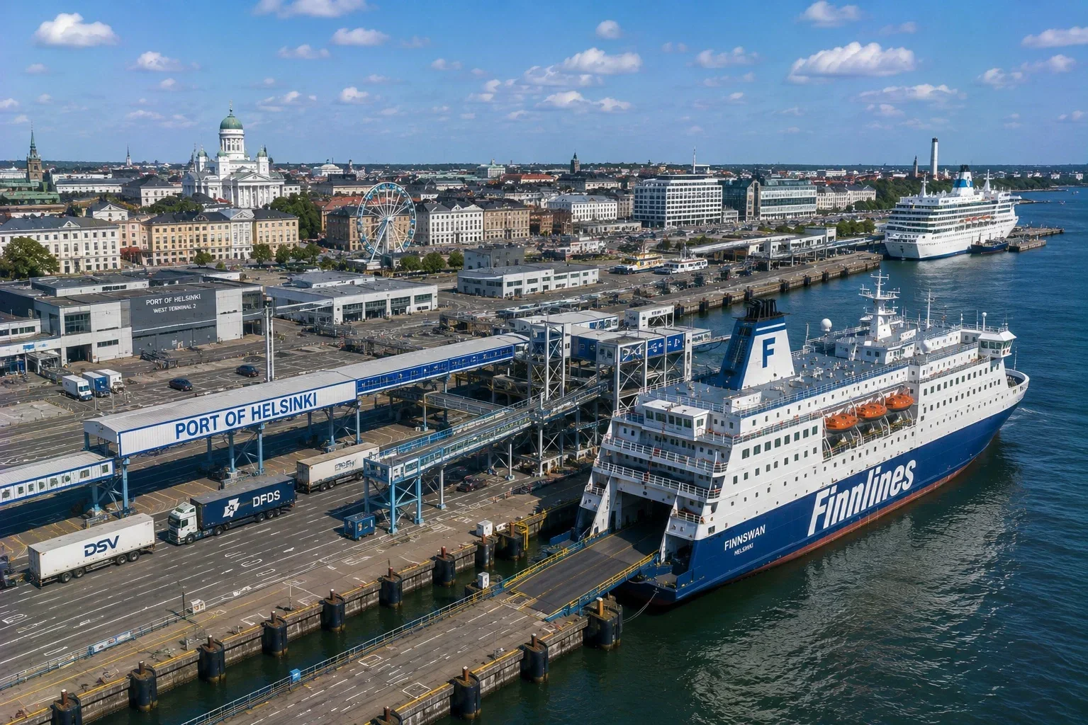 Terminal și port de feriboturi pentru pasageri din Helsinki, Finlanda
