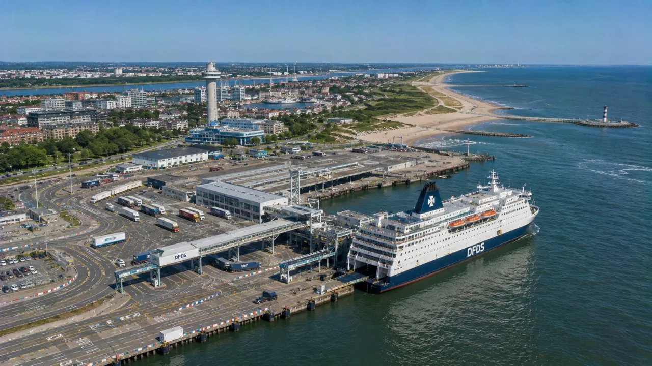 Terminalul de feriboturi pentru pasageri Hoek van Holland folosit ca poartă practică pentru Antwerp