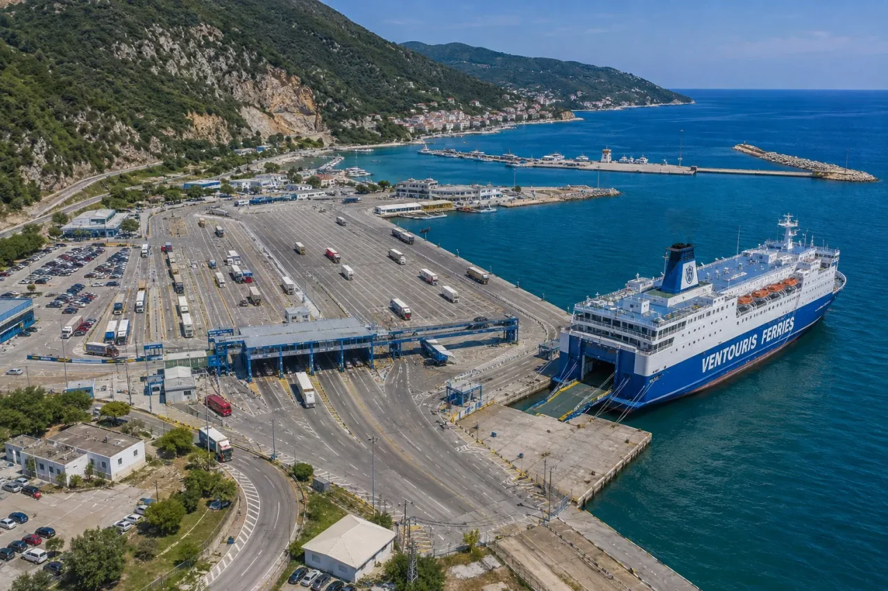 Port de feriboturi Igoumenitsa din vestul Greciei