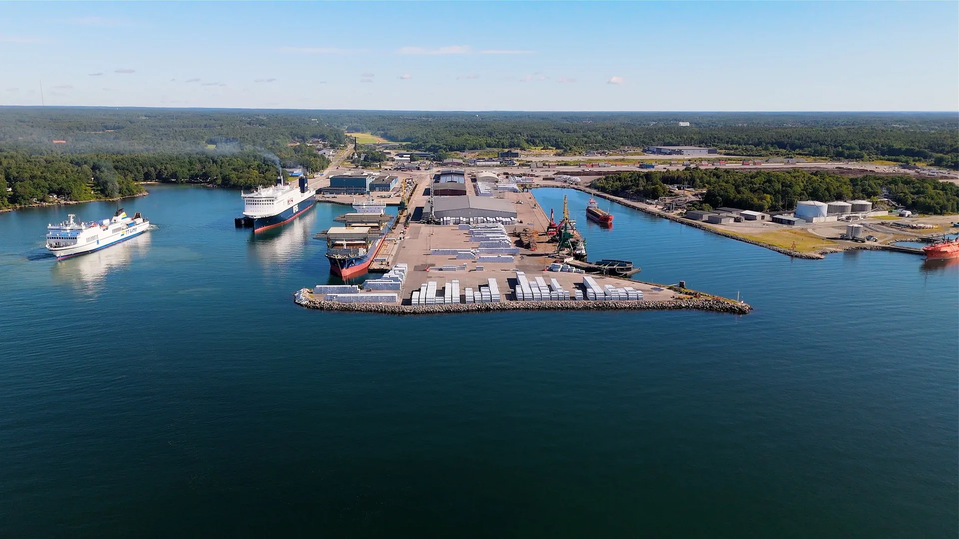 Port de feriboturi Karlshamn din sudul Suediei