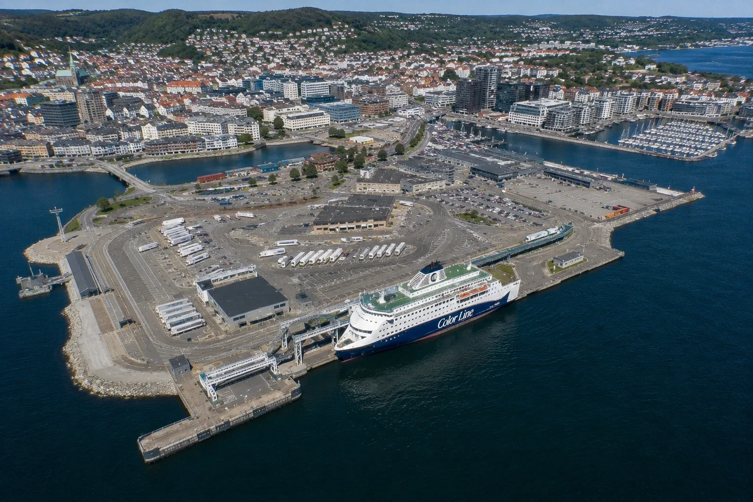 Terminale de feriboturi pentru pasageri la Kristiansand din sudul Norvegiei