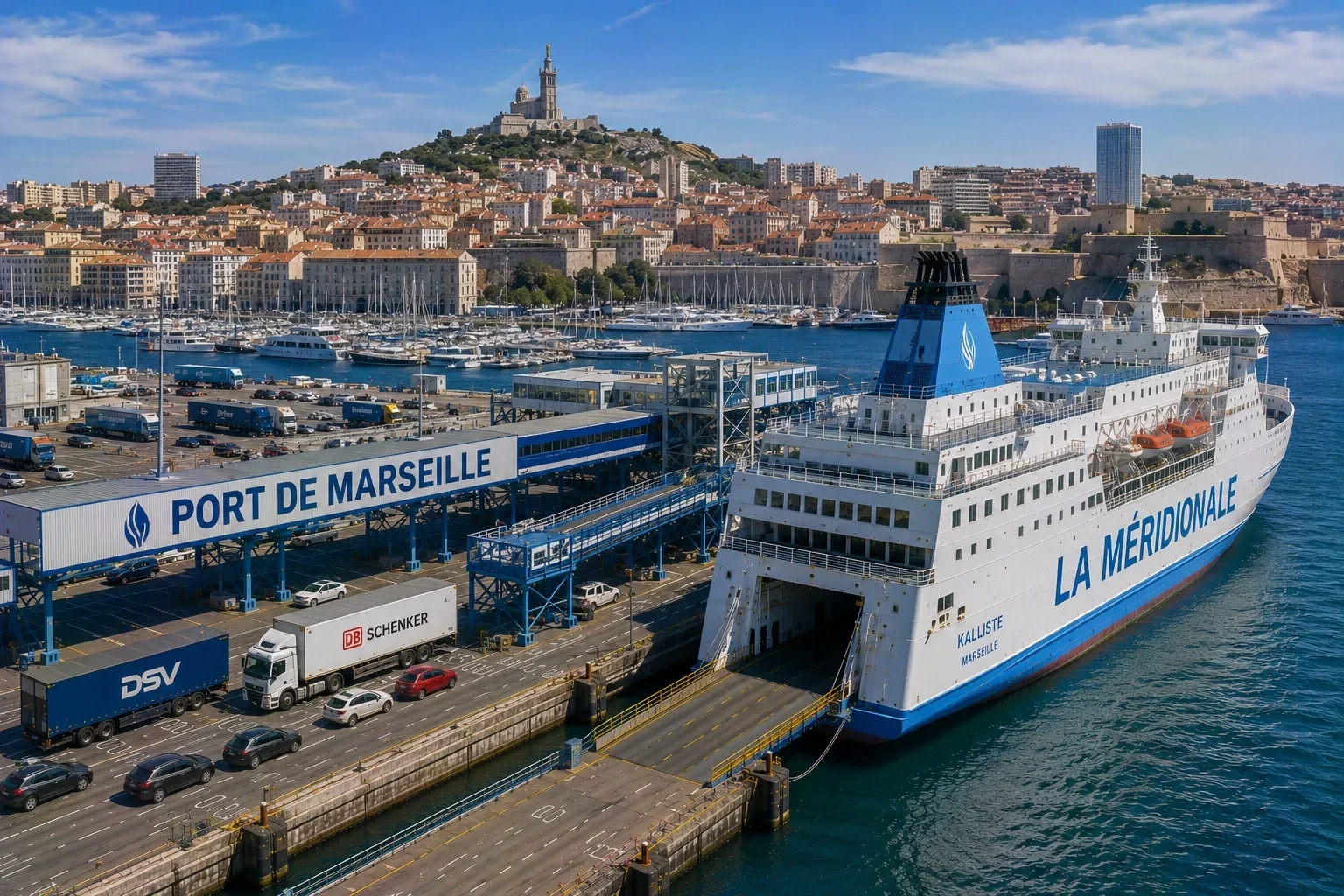 Port de feriboturi Marseille din sudul Franței
