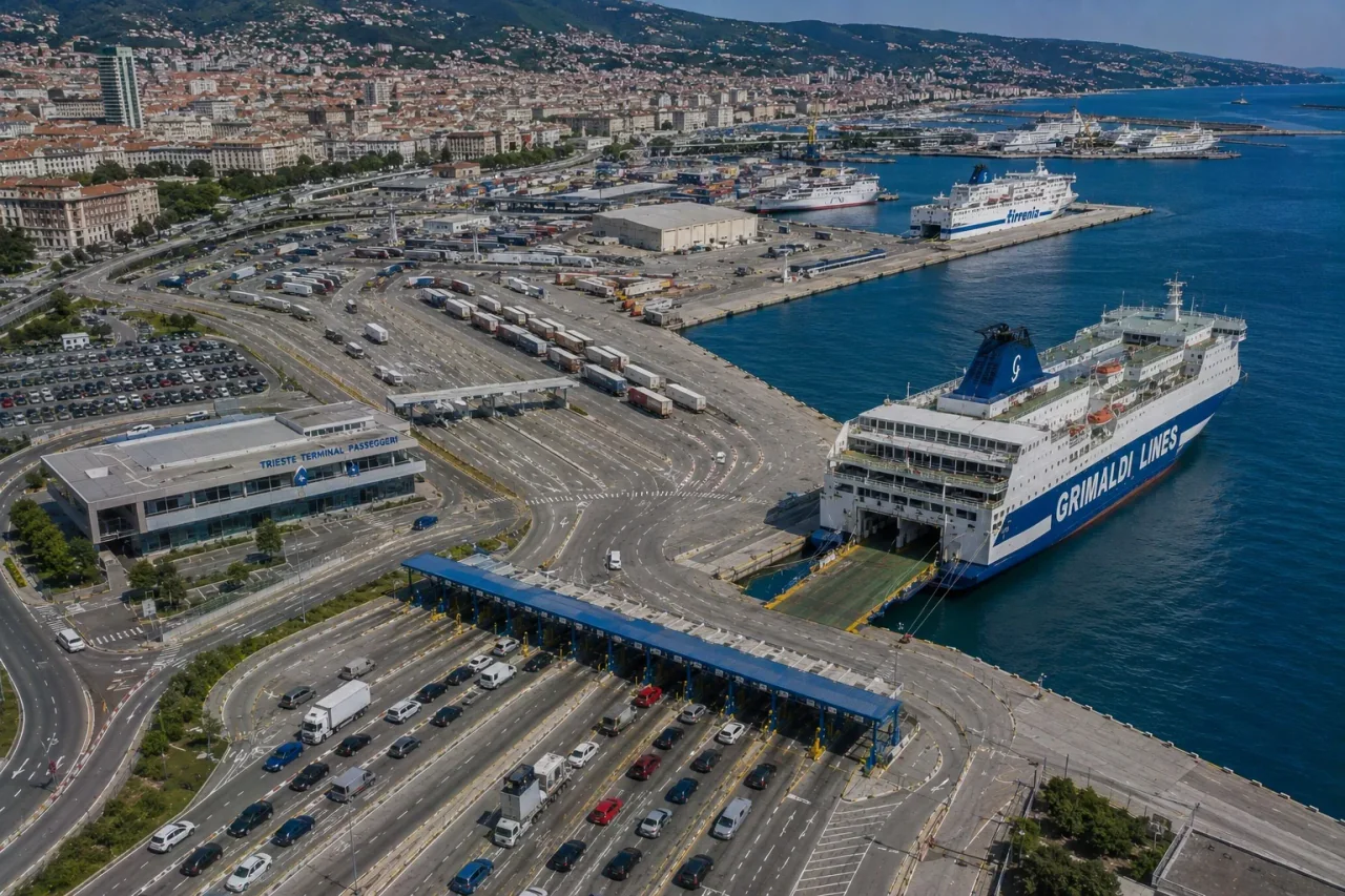 Trieste Port de feriboturi și terminal de pasageri de pe coasta Adriaticii