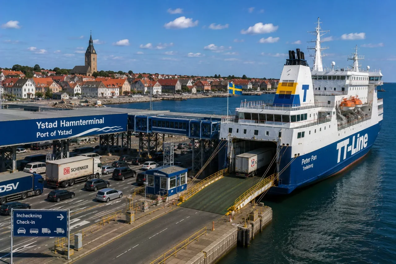 Port de feriboturi Ystad din sudul Suediei