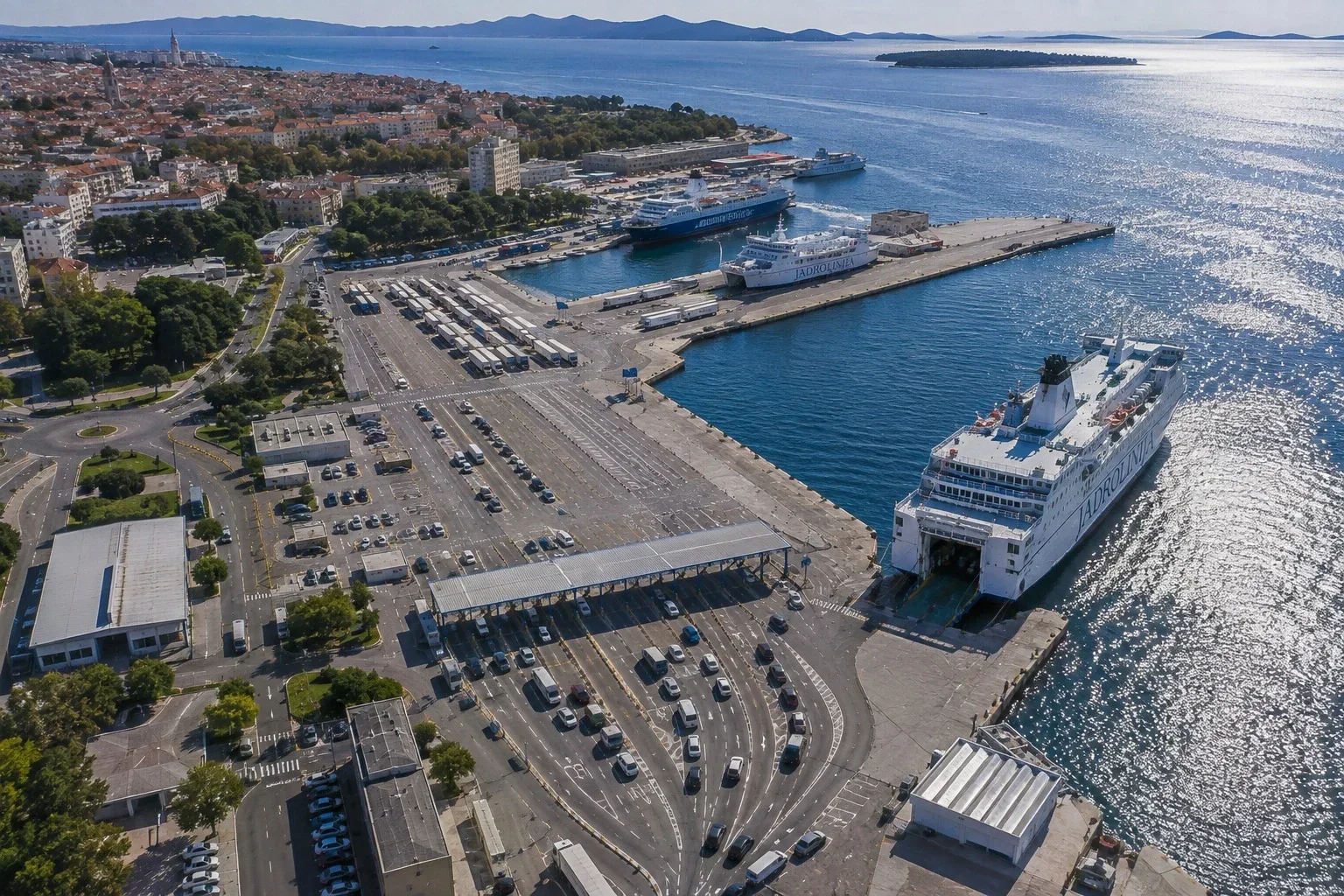 Zadar Port de feriboturi Gaženica de pe coasta croată