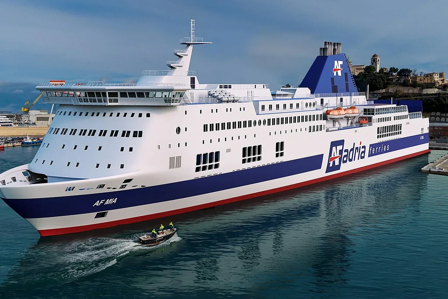 Adria Ferries feribotul de pasageri care traversează Marea Adriatică